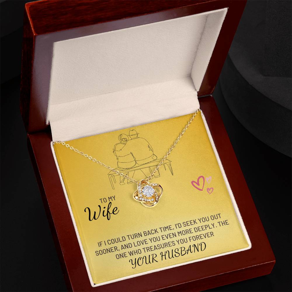 Wife-Turn Back Time -Love Knot Necklace