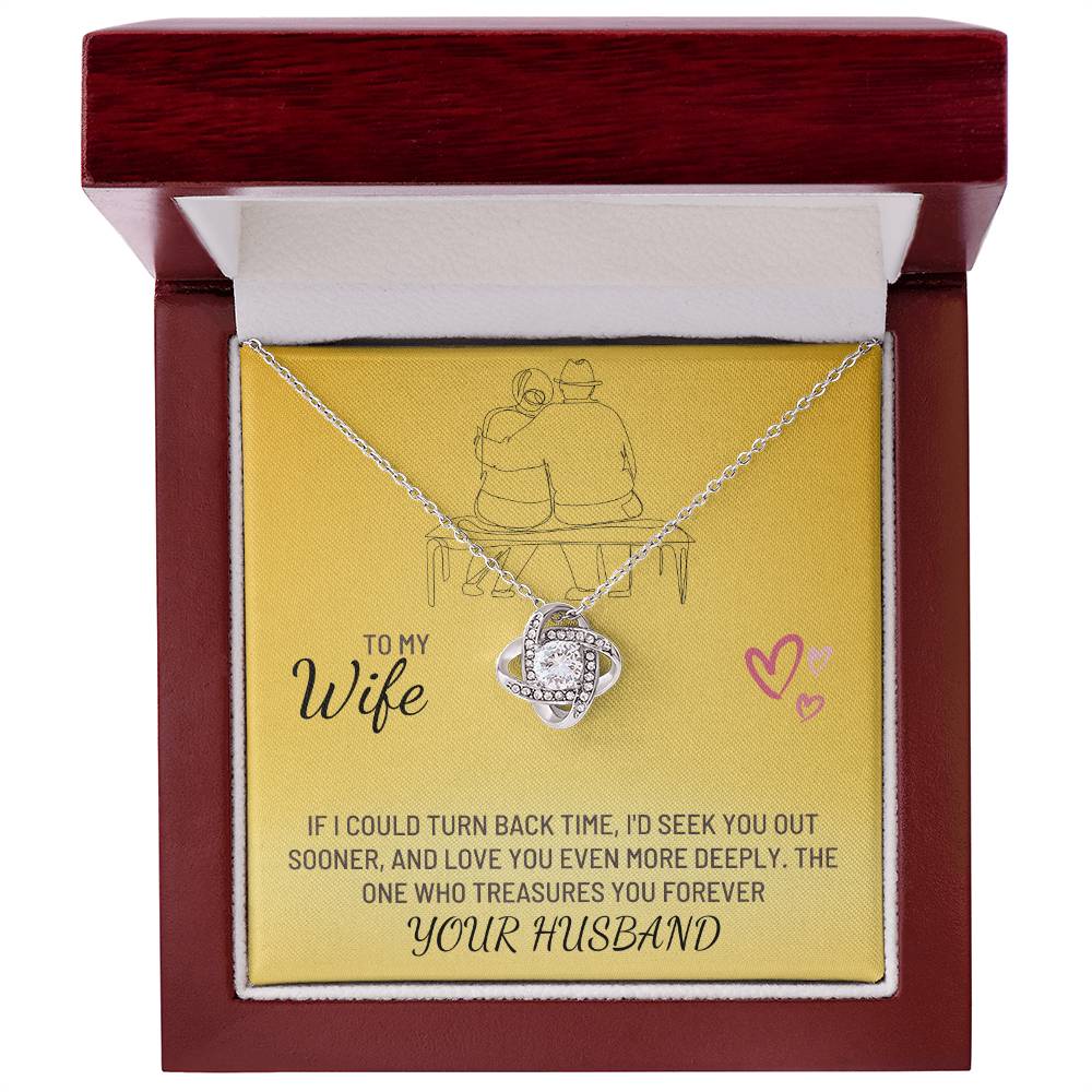 Wife-Turn Back Time -Love Knot Necklace