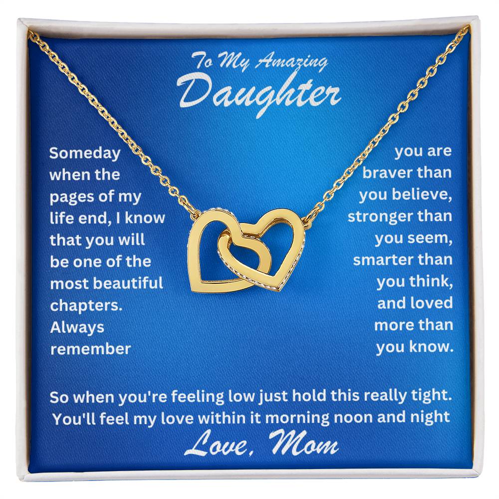 Daughter- Most beautiful chapters -Interlocking Hearts Necklace