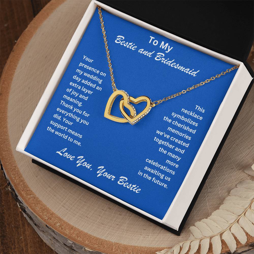 Bridesmaid- Memories we've created-Interlocking Hearts Necklace