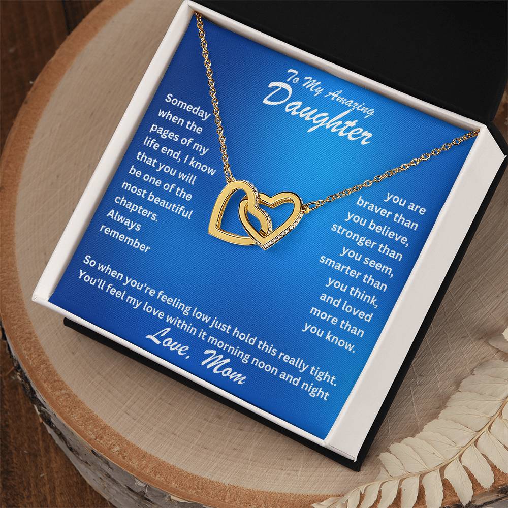 Daughter- Most beautiful chapters -Interlocking Hearts Necklace