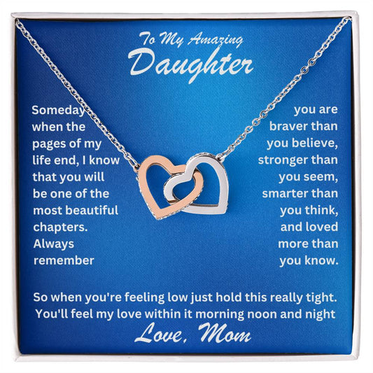 Daughter- Most beautiful chapters -Interlocking Hearts Necklace