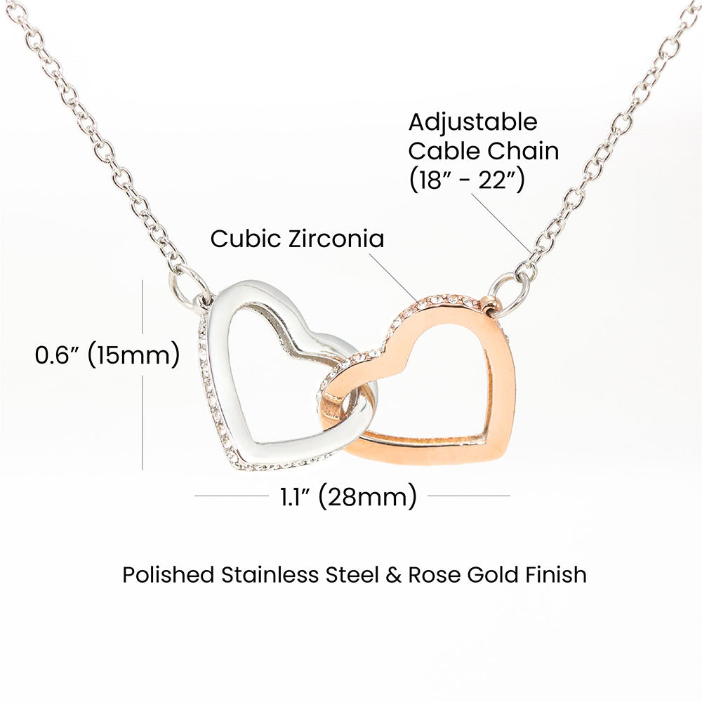 Granddaughter- Most beautiful chapters-Interlocking Hearts Necklace