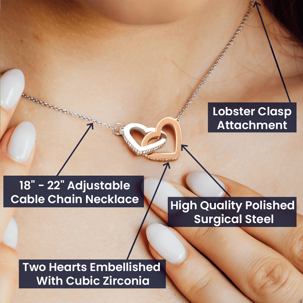 Granddaughter- Most beautiful chapters-Interlocking Hearts Necklace