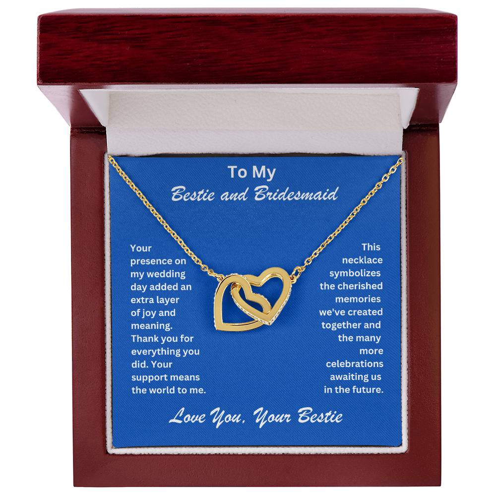 Bridesmaid- Memories we've created-Interlocking Hearts Necklace