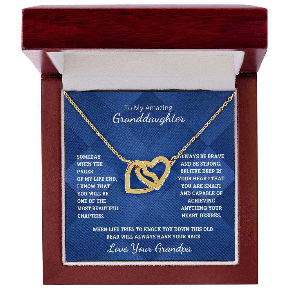 Granddaughter- Most beautiful chapters-Interlocking Hearts Necklace