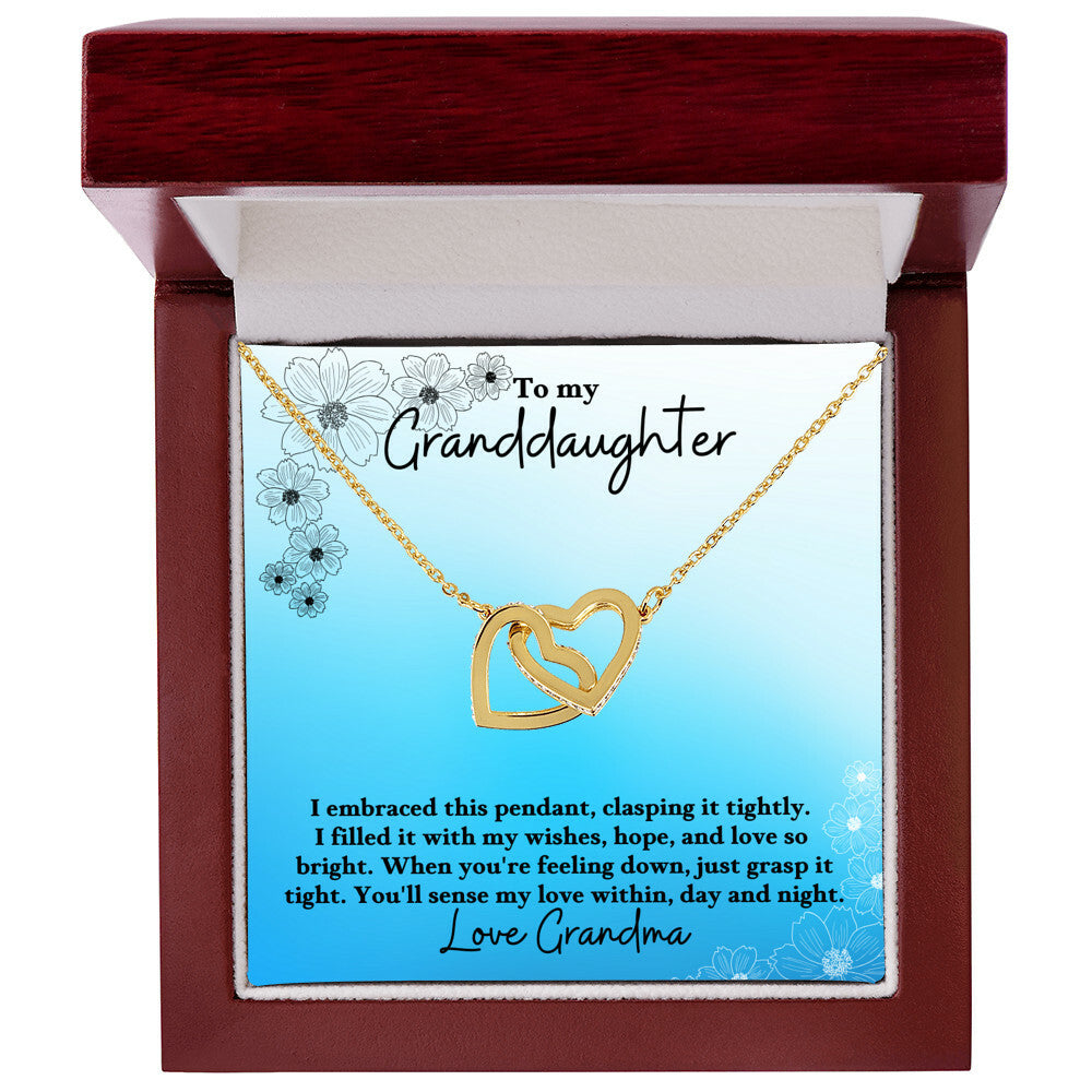 Granddaughter- I embraced this pendant -Interlocking Hearts Necklace