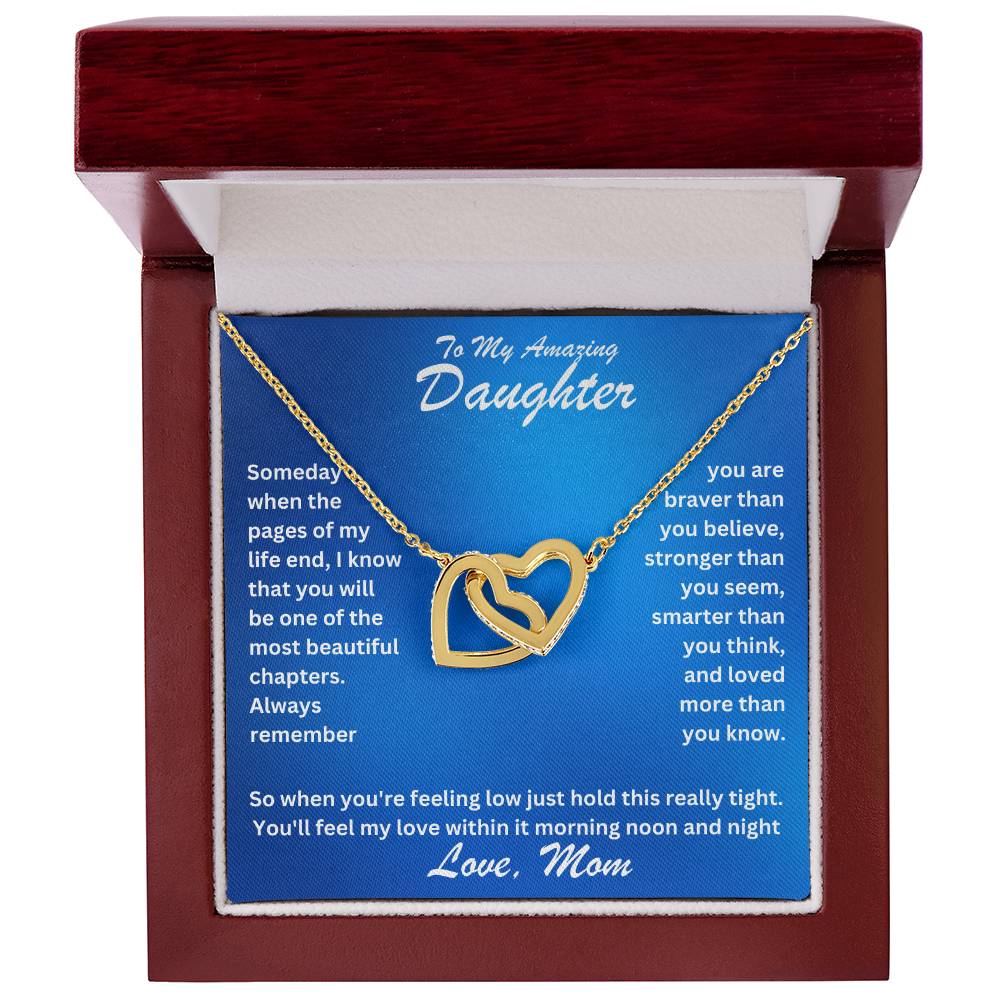 Daughter- Most beautiful chapters -Interlocking Hearts Necklace