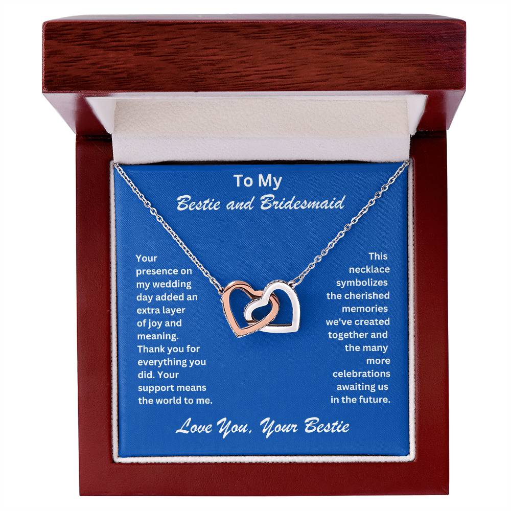 Bridesmaid- Memories we've created-Interlocking Hearts Necklace