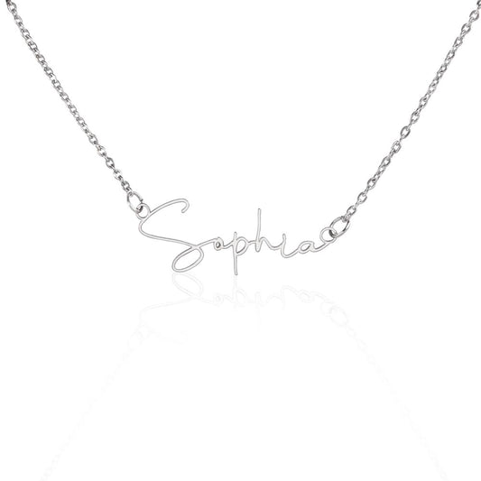 Personalized Signature Style Name Necklace