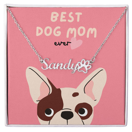 Dog Mom -Customized necklace with paw