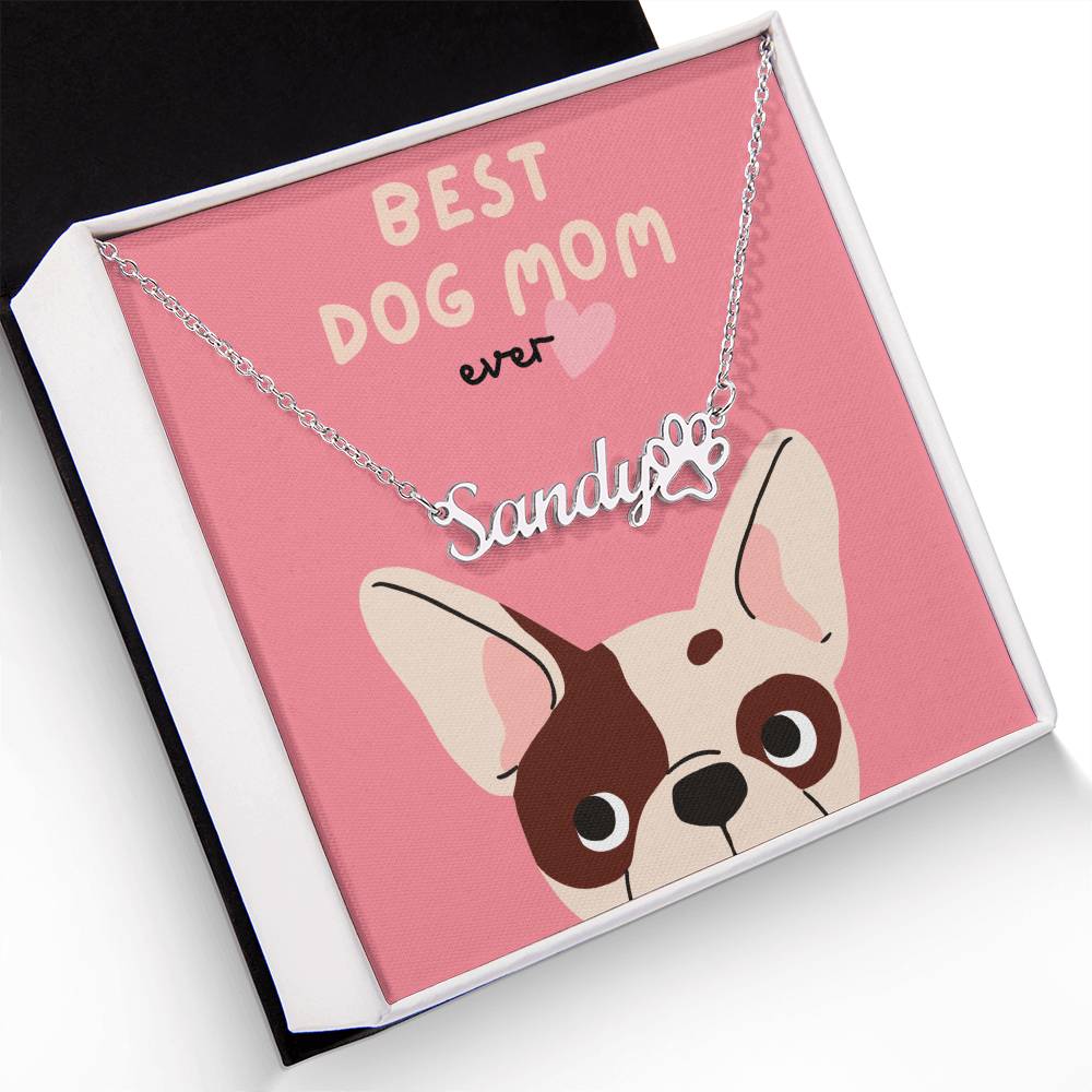 Dog Mom -Customized necklace with paw