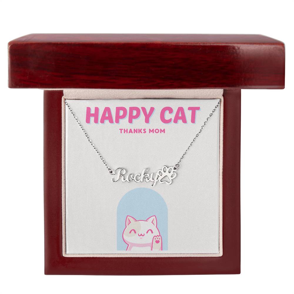 Cat Mom -Customized necklace with paw