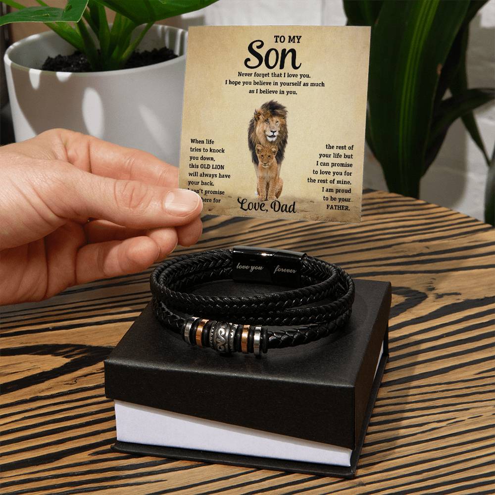 Son- Believe in yourself-Men's "Love You Forever" Bracelet