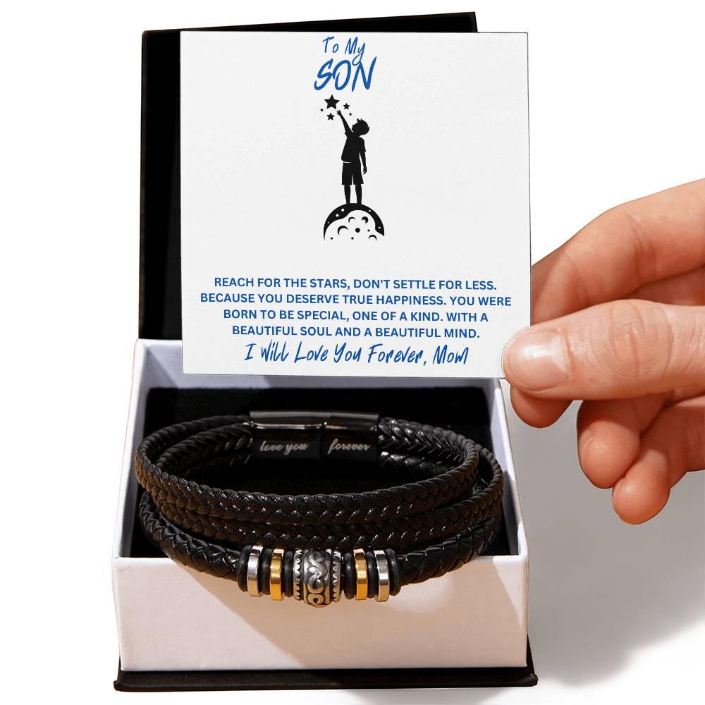 Son- Reach for the stars-Men's "Love You Forever" Bracelet