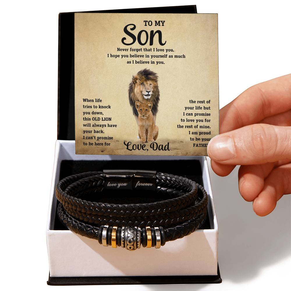 Son- Believe in yourself-Men's "Love You Forever" Bracelet