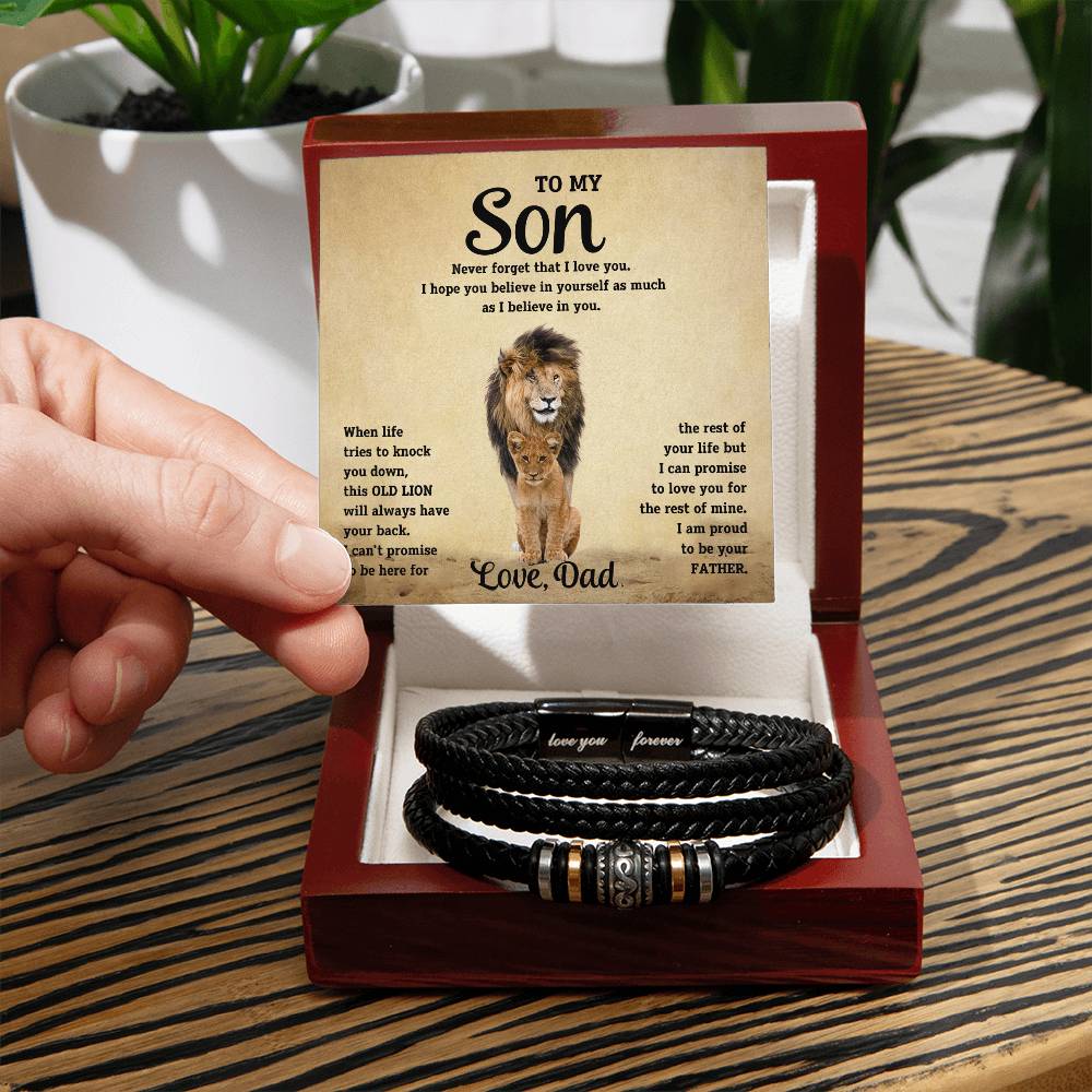 Son- Believe in yourself-Men's "Love You Forever" Bracelet