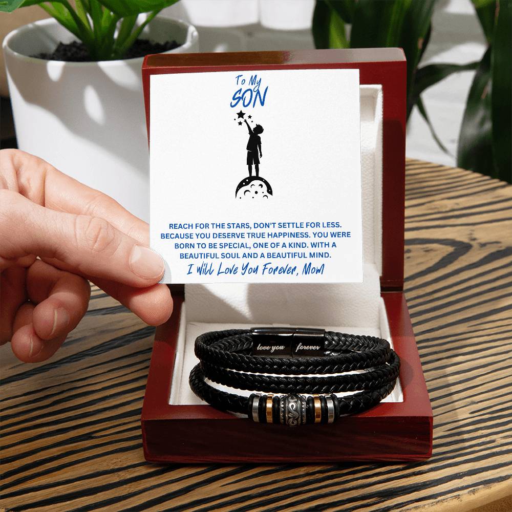 Son- Reach for the stars-Men's "Love You Forever" Bracelet