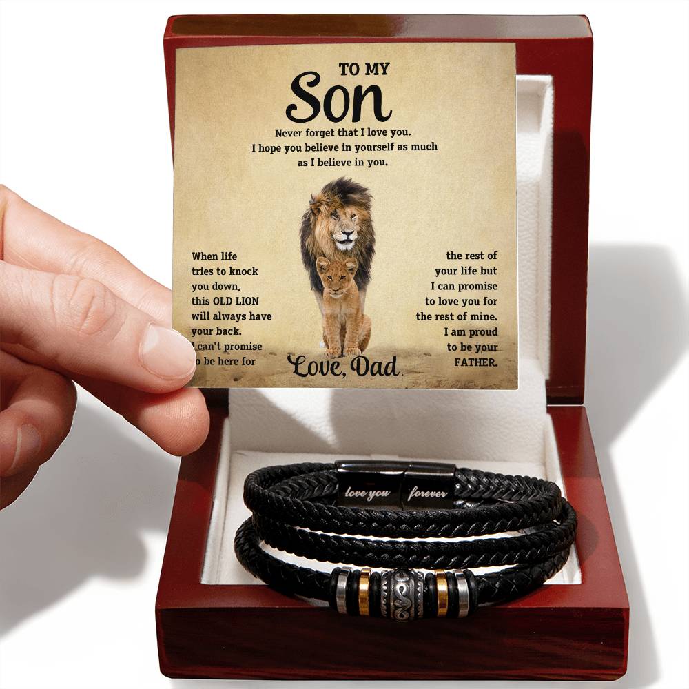 Son- Believe in yourself-Men's "Love You Forever" Bracelet