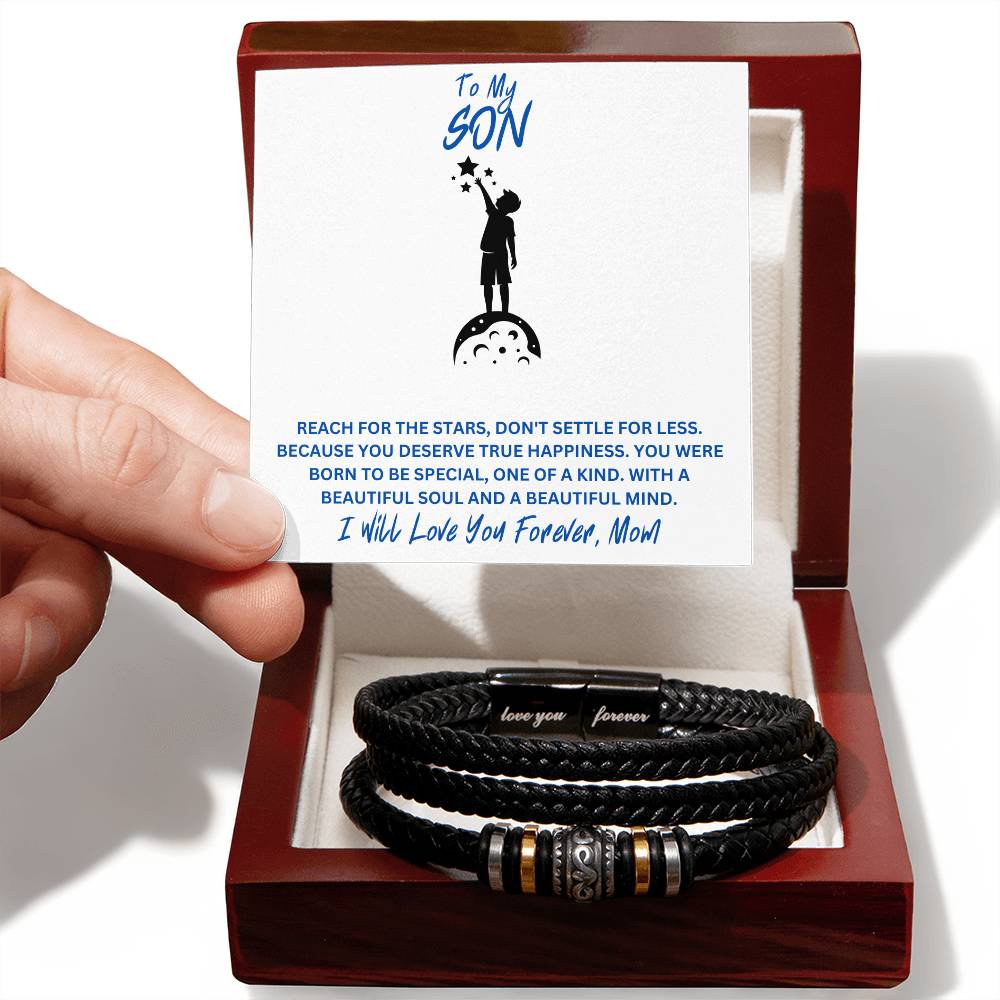 Son- Reach for the stars-Men's "Love You Forever" Bracelet