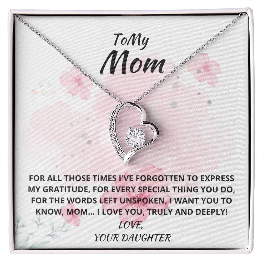 Mom- Express my gratitude-Forever Love Necklace