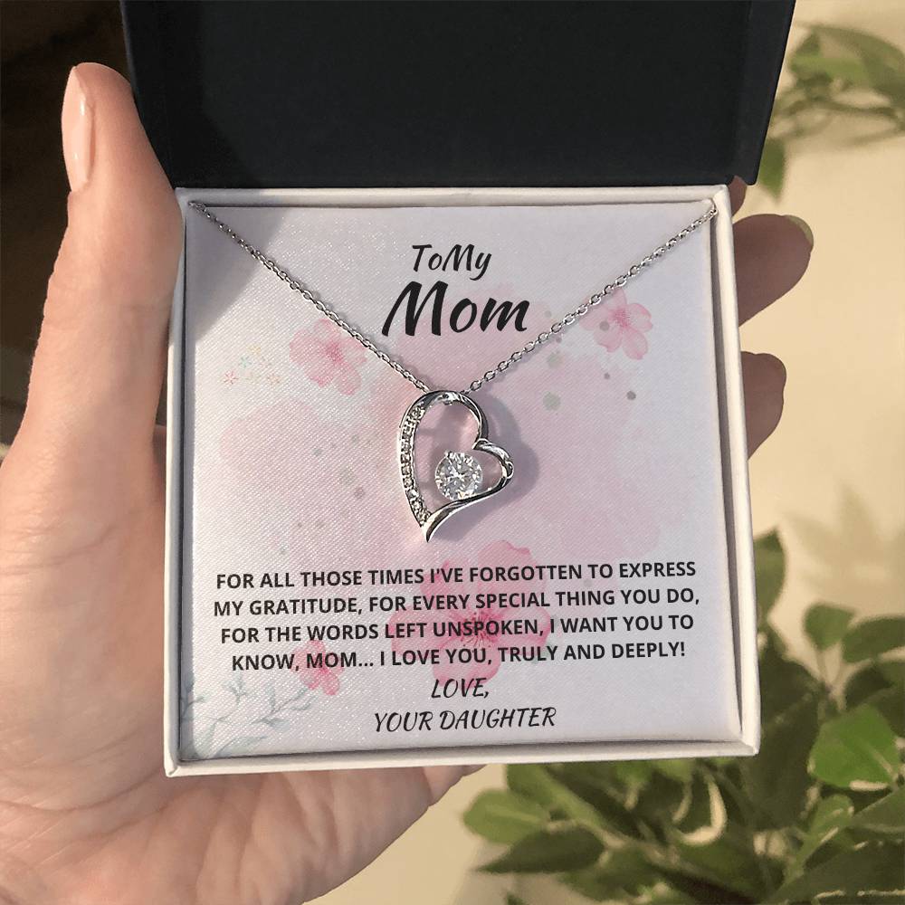 Mom- Express my gratitude-Forever Love Necklace