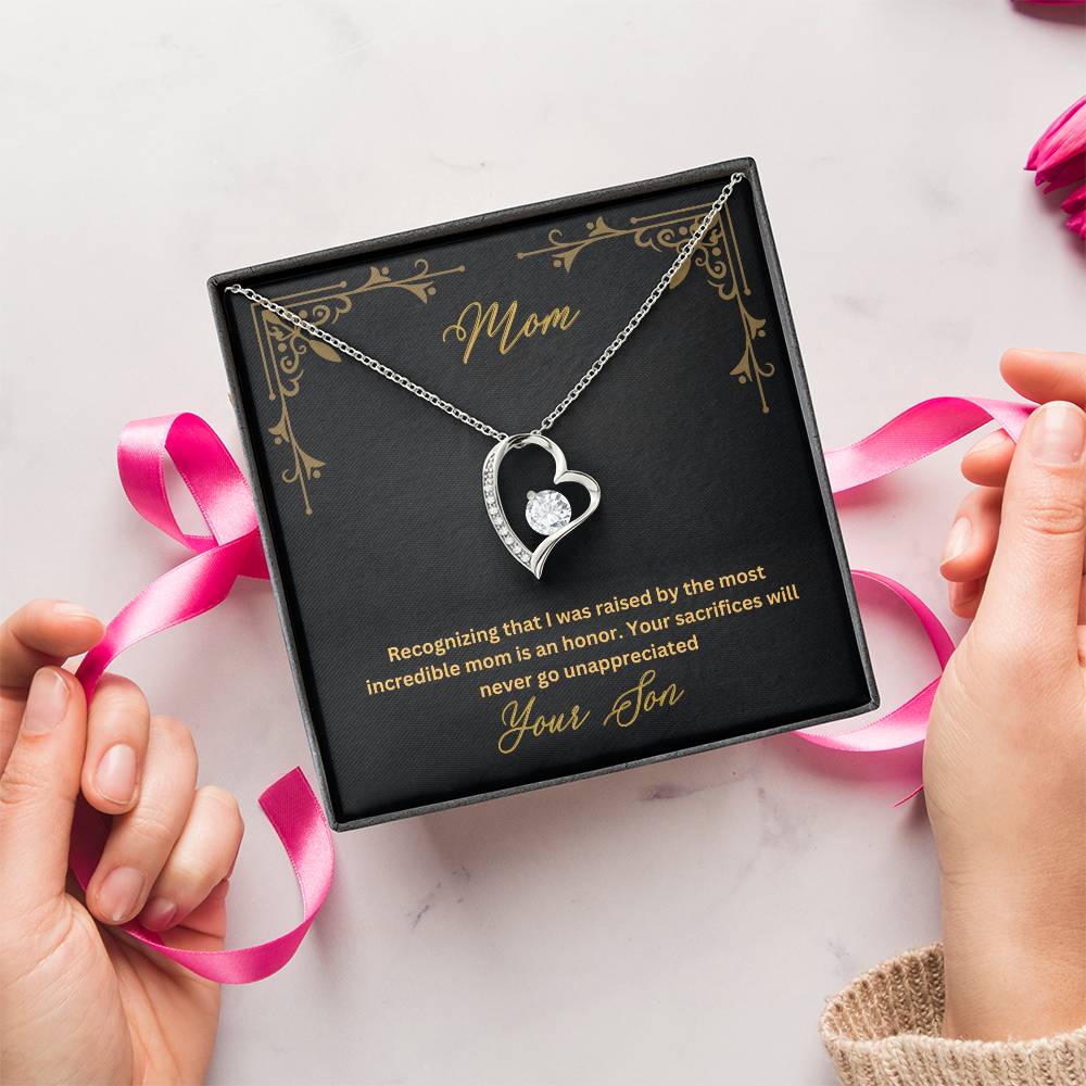 Mom- Most incredible mom-Forever Love Necklace