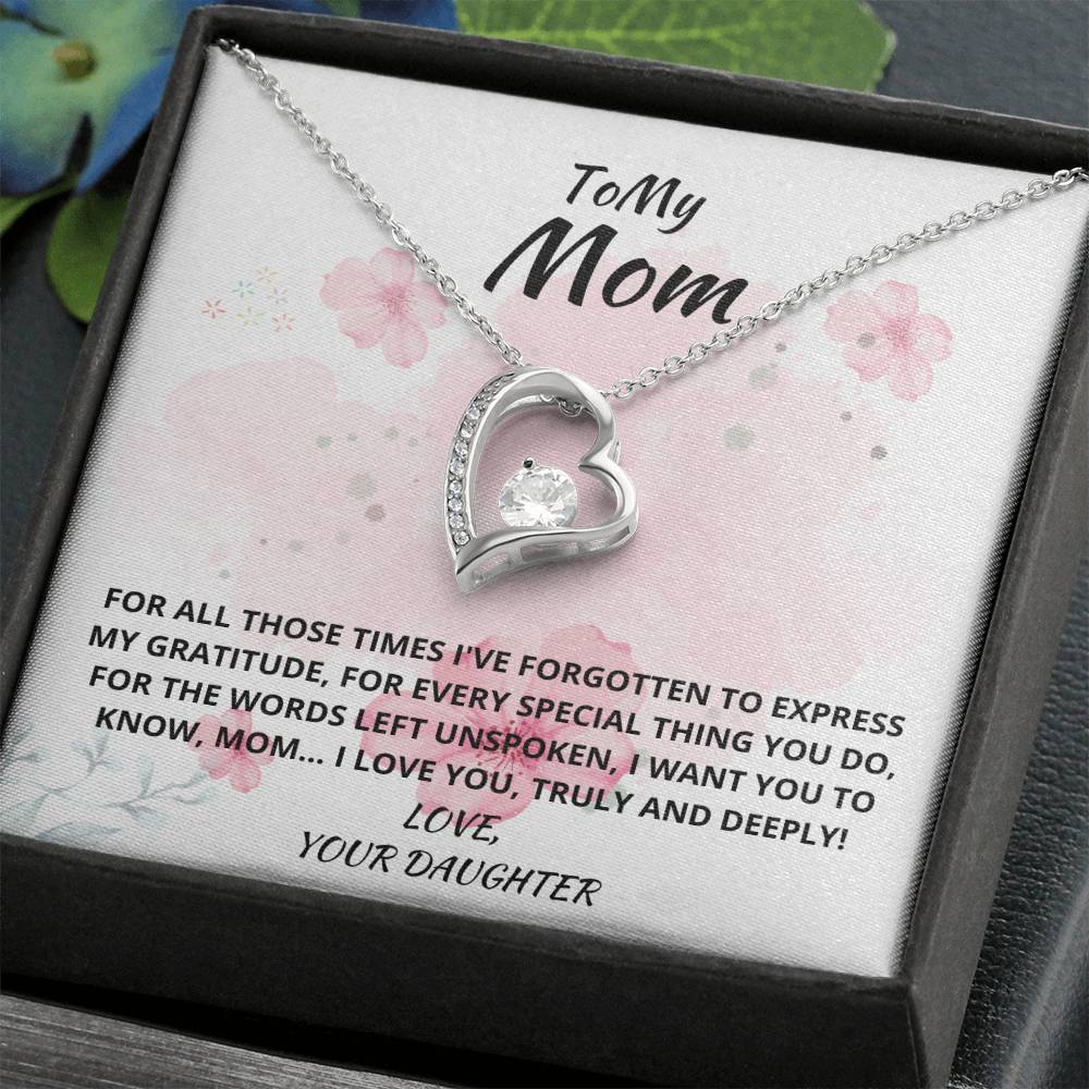 Mom- Express my gratitude-Forever Love Necklace