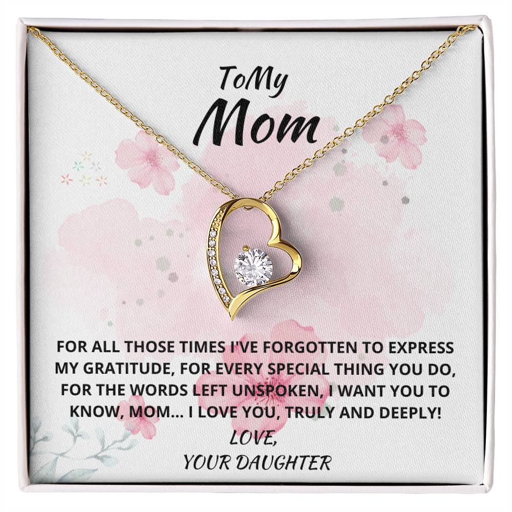 Mom- Express my gratitude-Forever Love Necklace