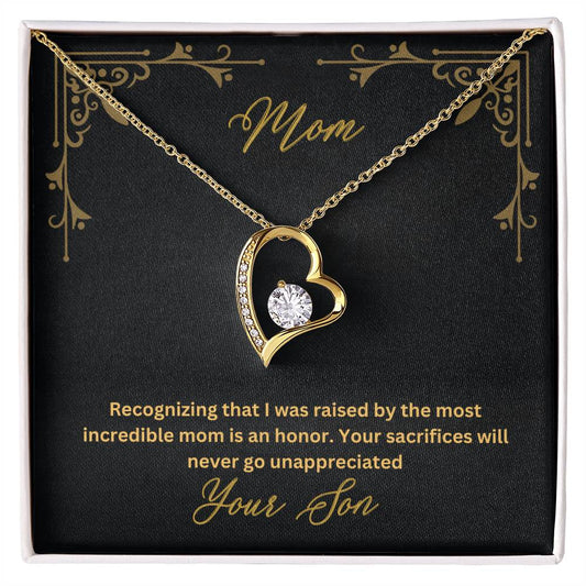 Mom- Most incredible mom-Forever Love Necklace