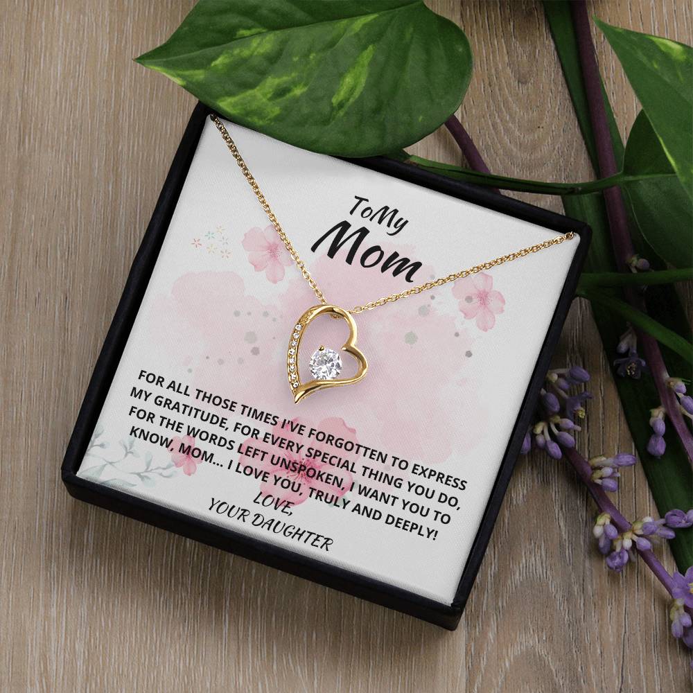 Mom- Express my gratitude-Forever Love Necklace